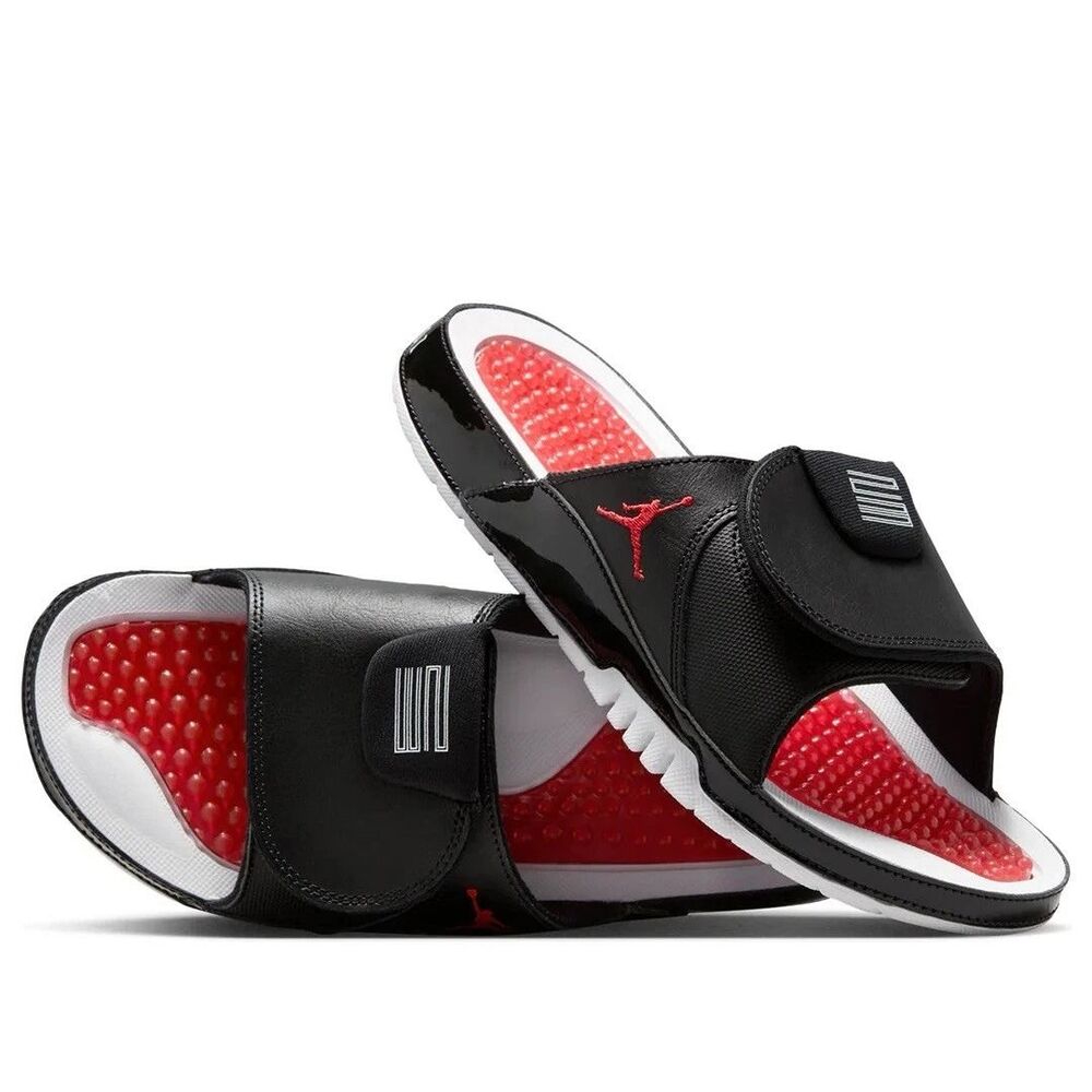 Jordan Hydro XI Retro Slide Black /White-Gym Red Men's Size 11 - (FN2452 006)